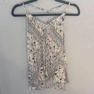 Daytrip Floral Camisole in Cream and Blue